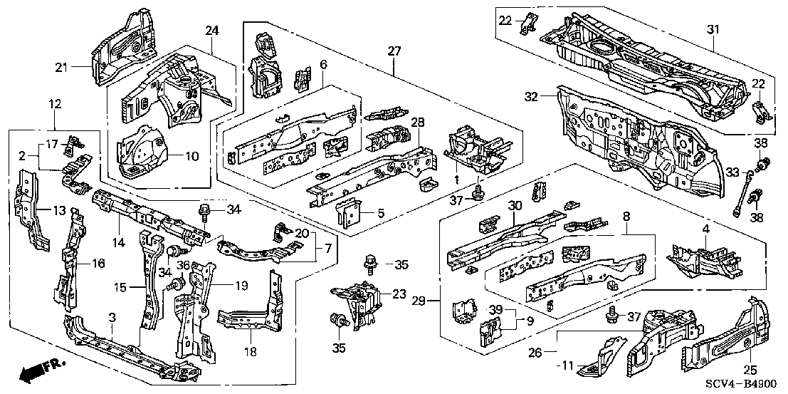 B 49 FRONT BULKHEAD - DASHBOARD