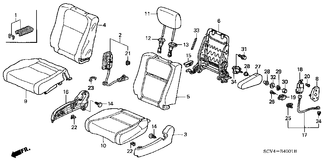 B 4001 FRONT SEAT (R.)