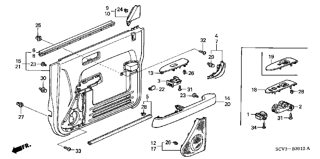 B 3910 FRONT DOOR LINING