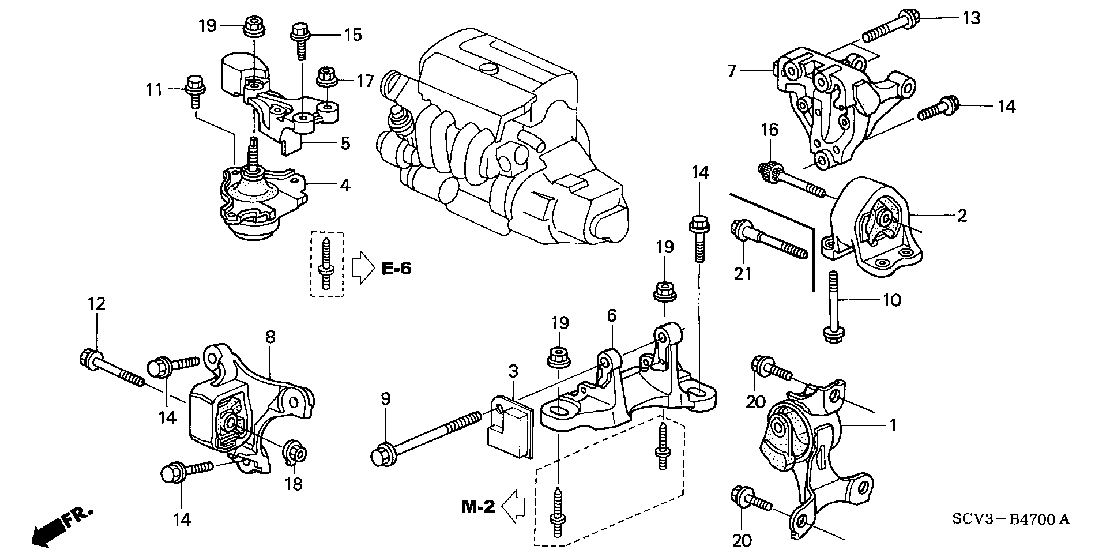 B 47 ENGINE MOUNTS (MT)