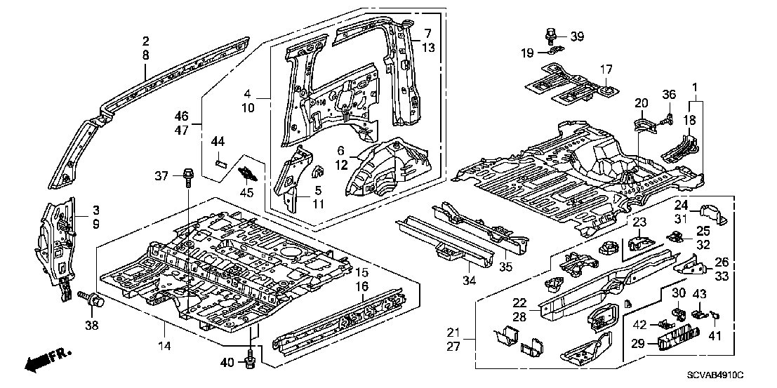 B 4910 FLOOR - INNER PANEL