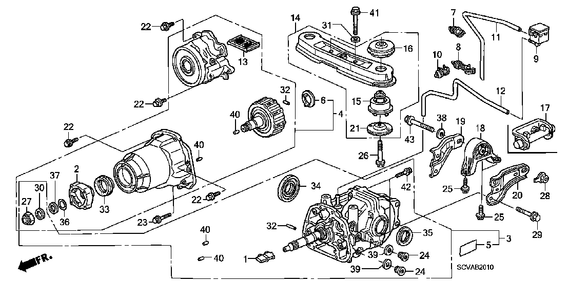 B 2010 REAR DIFFERENTIAL - MOUNT