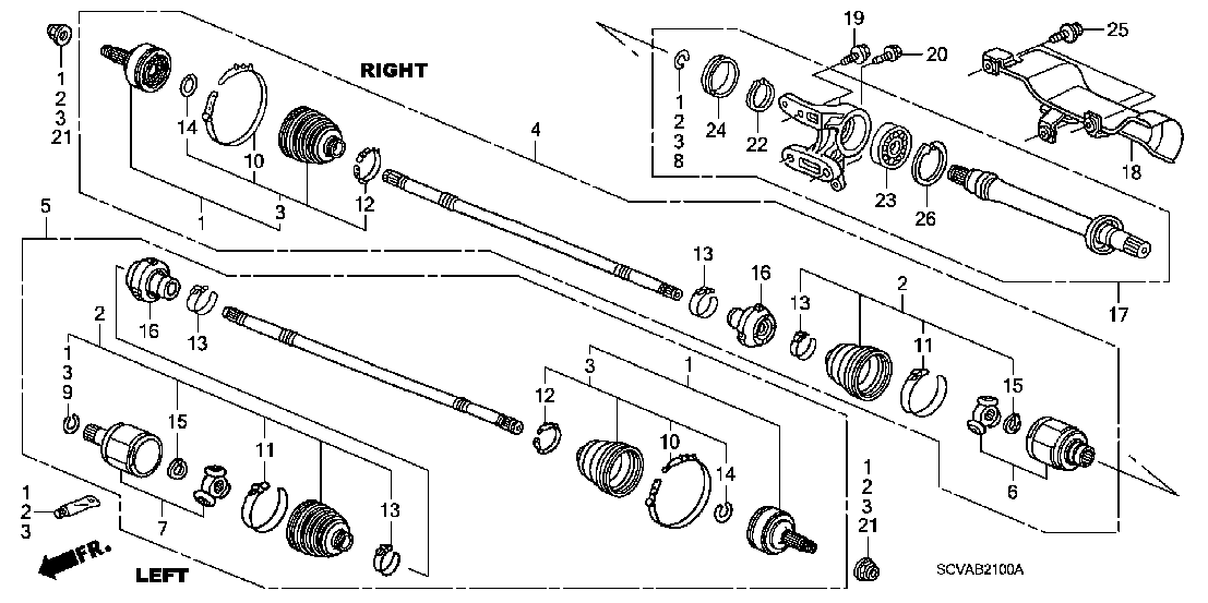 B 21 DRIVESHAFT - HALF SHAFT