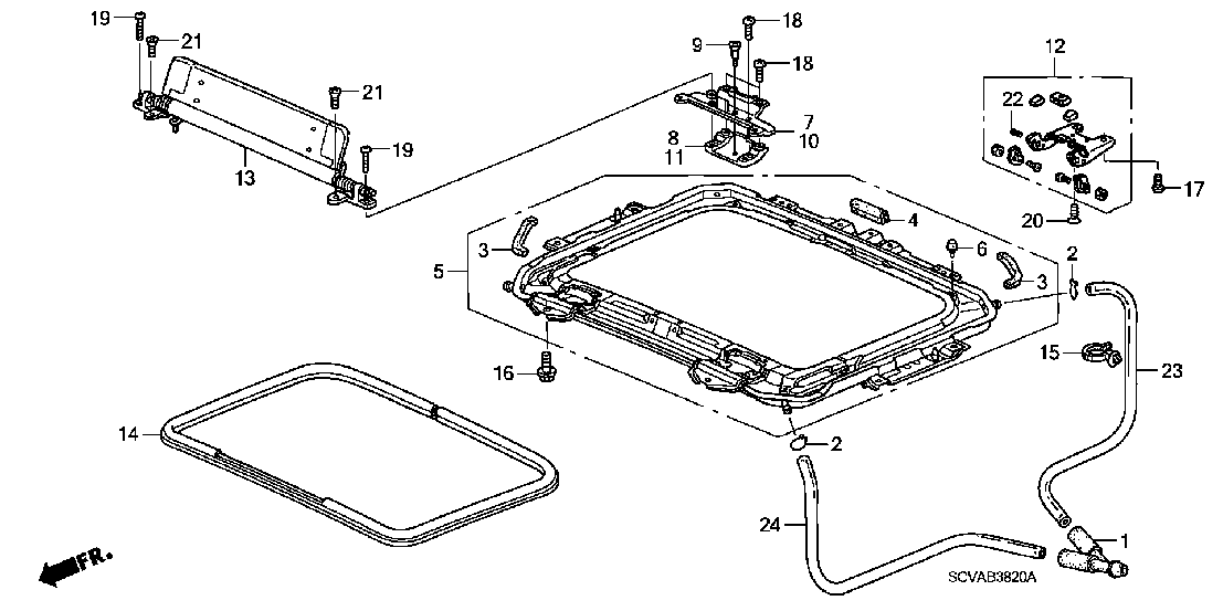 B 3820 ROOF HATCH COMPONENTS
