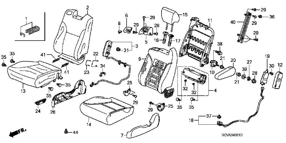 B 4001 FRONT SEAT (R.)