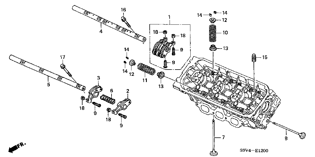 E 12 VALVE - ROCKER ARM (FR.) (4WD)