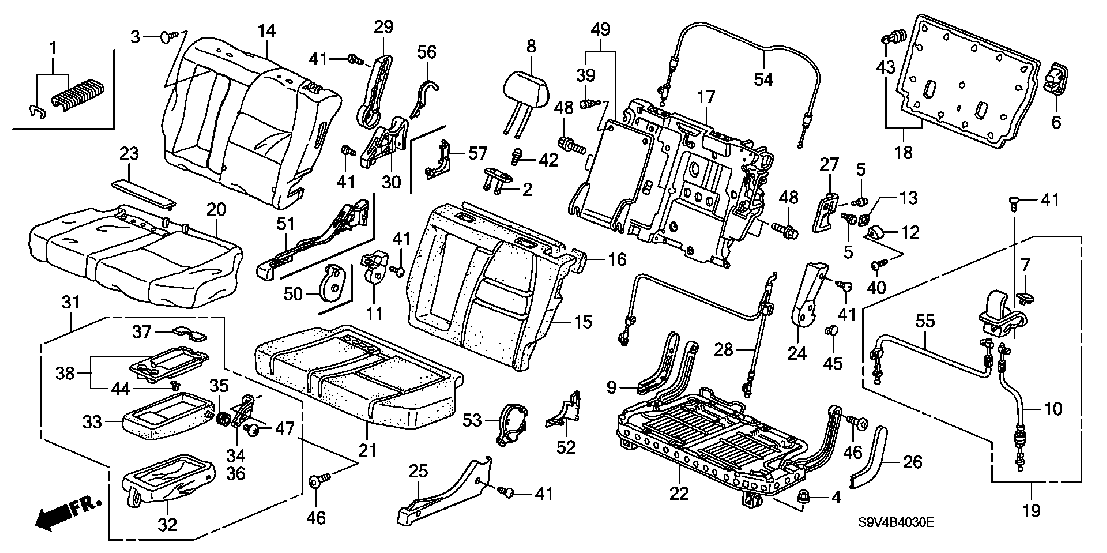 B 4030 MIDDLE SEAT (L.)