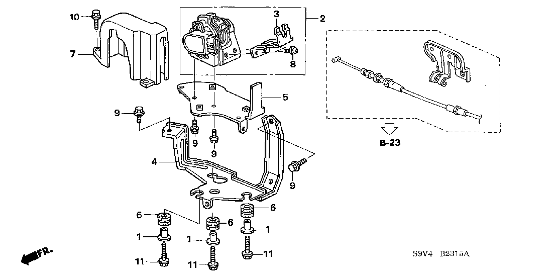 B 2315 ACCELERATOR SENSOR