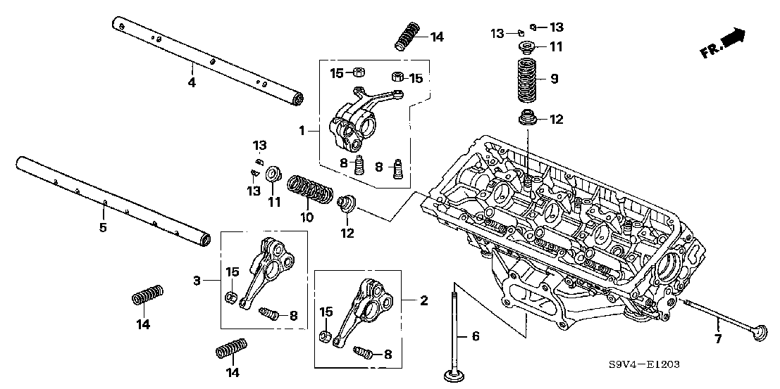 E 1203 VALVE - ROCKER ARM (RR.) (2WD)