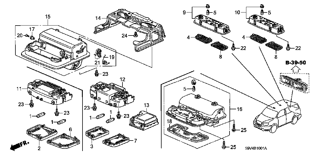 B 1001 INTERIOR LIGHT ('06-)