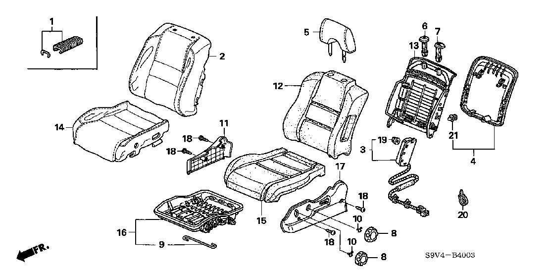 B 4003 FRONT SEAT (L.) ('06-)
