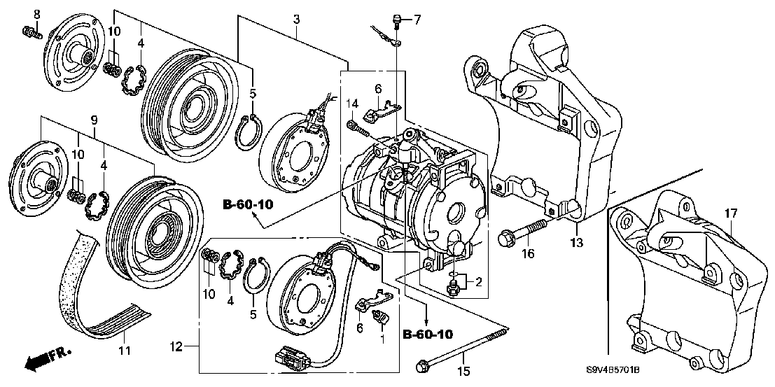 B 5701 A/C AIR CONDITIONER (COMPRESSOR) ('05-)