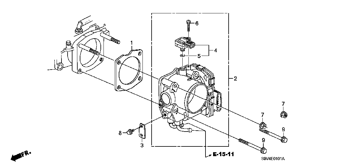 E 0101 THROTTLE BODY ('05-)