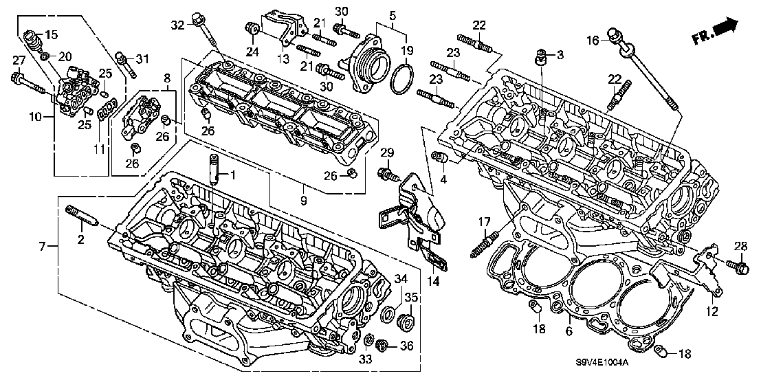 E 1004 REAR CYLINDER HEAD ('06-) (2WD)