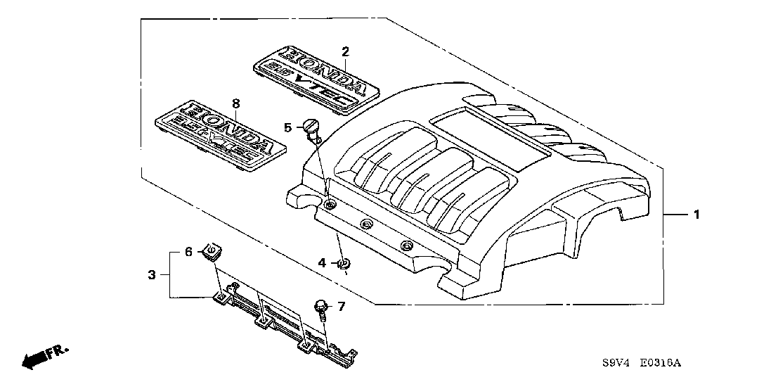 E 0316 INTAKE MANIFOLD COVER ('05-)