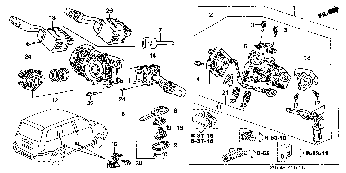 B 1101 COMBINATION SWITCH ('05-)