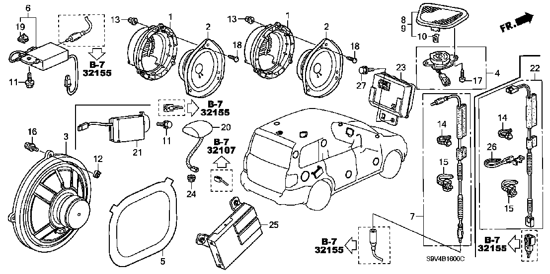 B 16 RADIO ANTENNA - SPEAKER