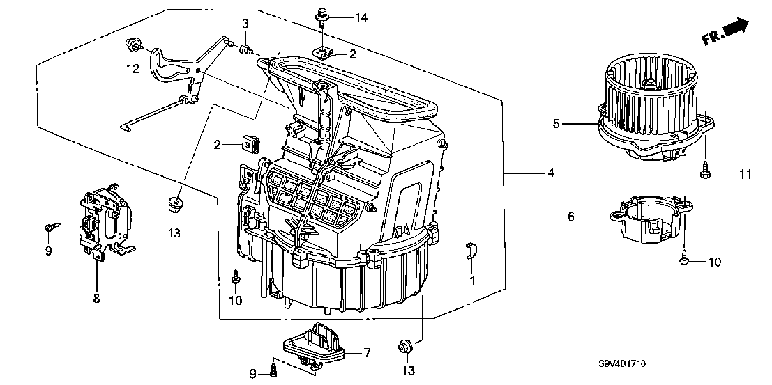 B 1710 HEATER BLOWER