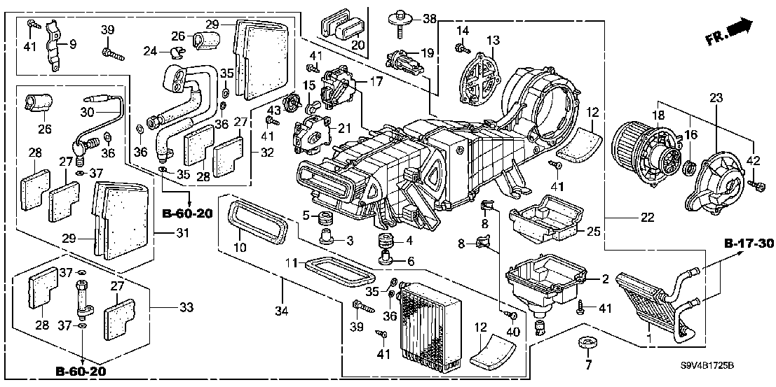 B 1725 REAR HEATER UNIT