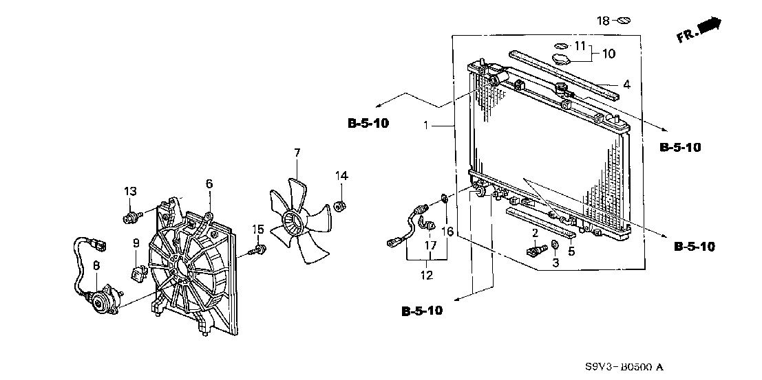 B 05 RADIATOR (DENSO)