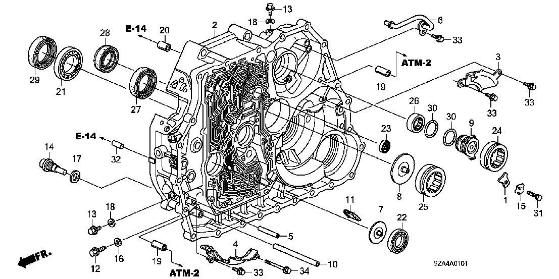 ATM0101 AT TORQUE CONVERTER CASE (4WD)