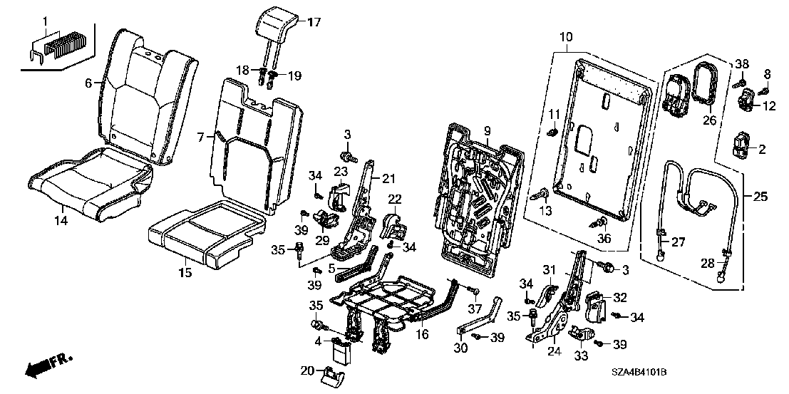 B 4101 REAR SEAT (R.)